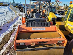 used hamm double drum roller compaction