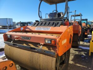 used hamm double drum roller compaction